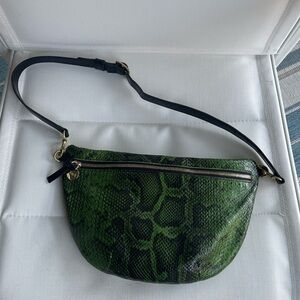 Clare V  embossed snake skin Grande Fanny  pack